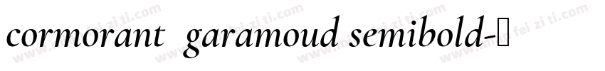 cormorant  garamoud semibold字体转换